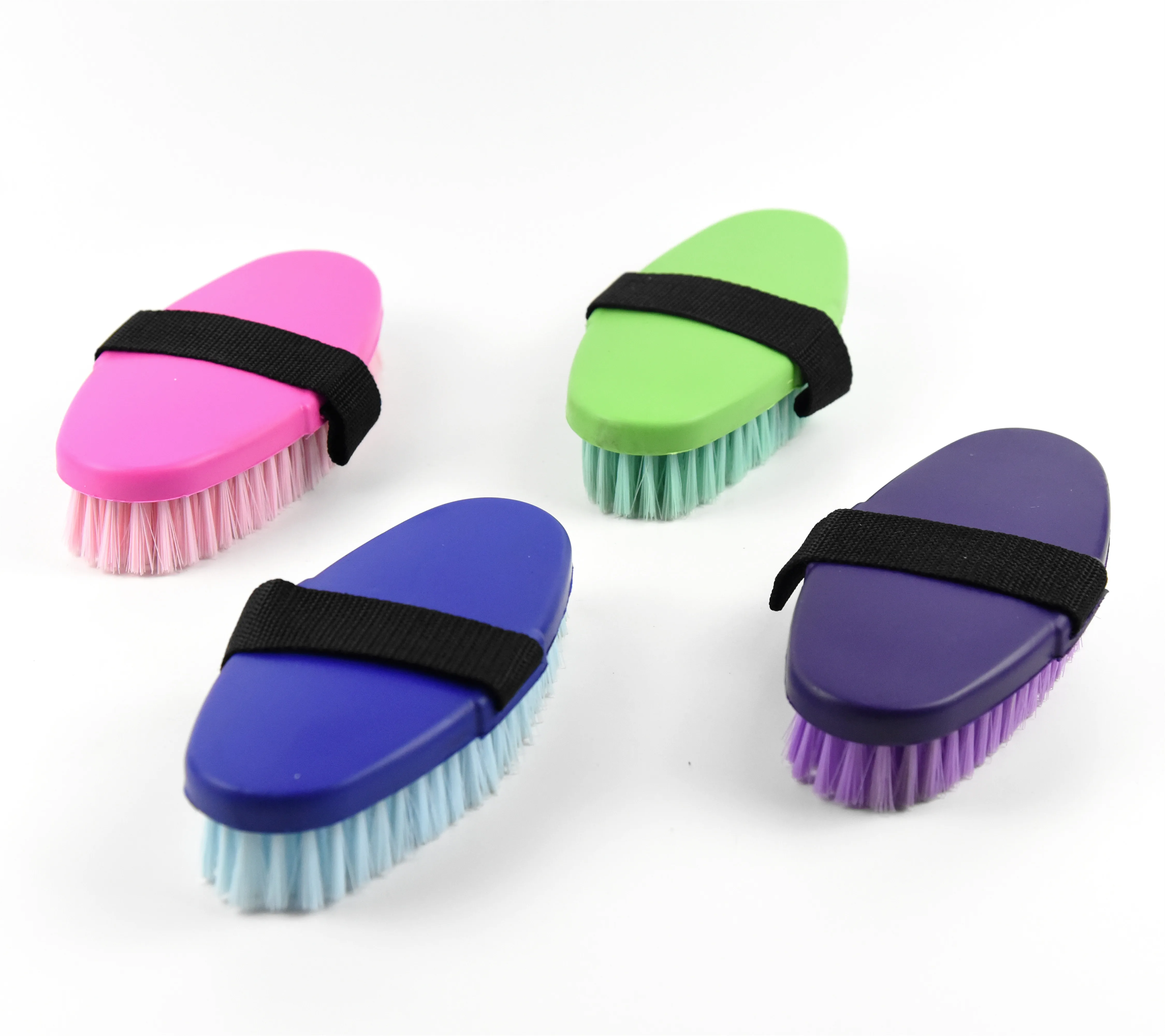 5.5 Inch Equine Care Stiff Grooming Horse Brush With 8shaped Back