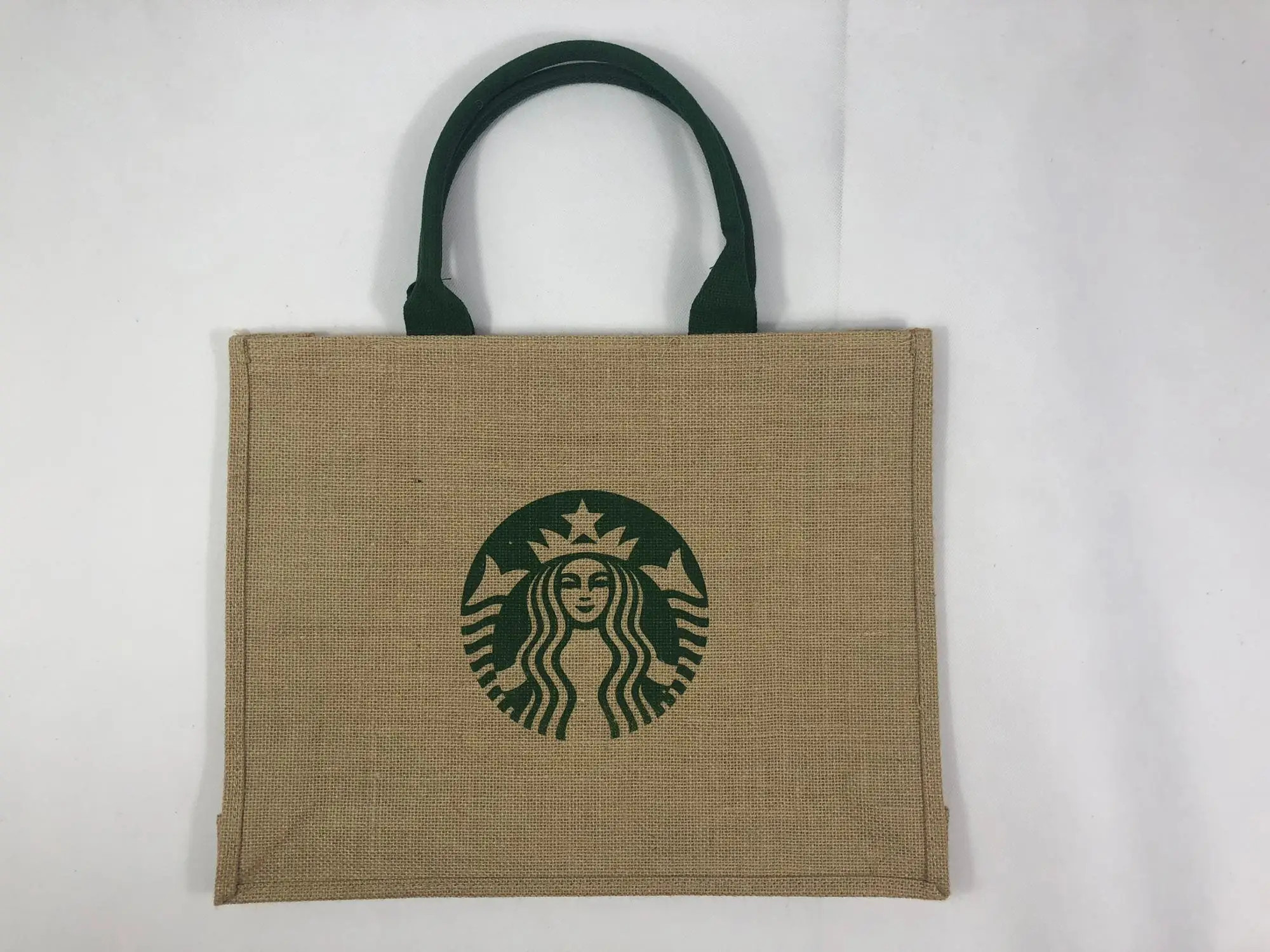 wholesale portable natural gunny bag jute tote shopping bag