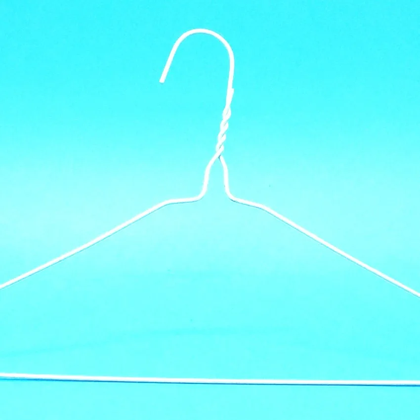 Metal Pants Hanger Laundry Trousers Wire Hanger White Color Clothing
