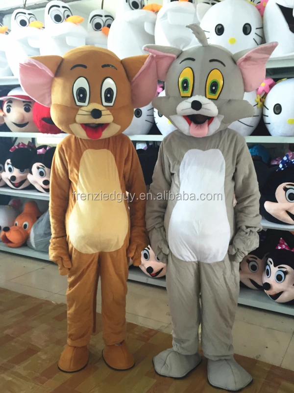 Hot Tom Cat and Jerry Mouse Mascot Costumes Cartoon Costume Party Fancy Dress