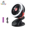 Hot sale personal air circulator mini led fan with clamp and LED light