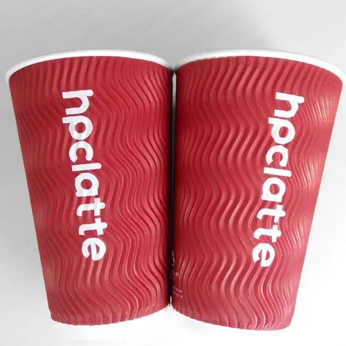 Logo Printed Disposable Paper Coffee Ripple Cups Buy Ripple Cup