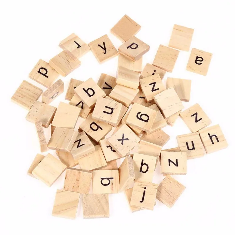 2018 New High Quality Blank Wooden Scrabble Tiles Lowercase Letter ...