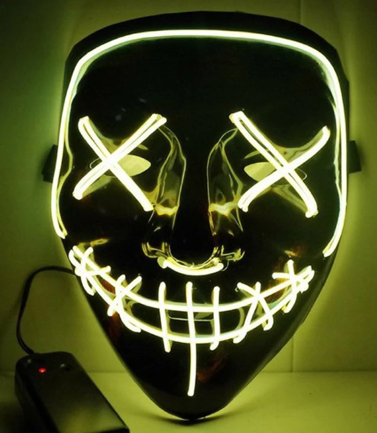 Light Up Led The Purge Masks Festival Halloween Cosplay Costume ...