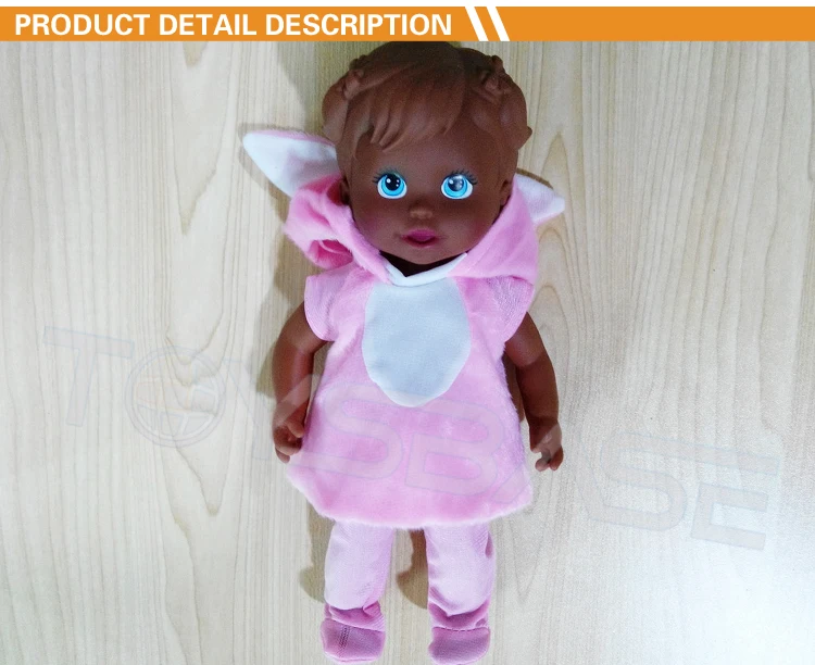 DDC259431 11.5 Inch Wholesale Black Plastic Dolls For Kids Baby Doll Baby Black Doll Head_1.jpg