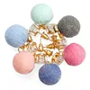 Simple Ball Shape Earring, Fabric Covered Stud, Sewing Ball Jewelry