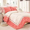 KOSMOS summer new design bedding set bright color embroidery lace comforter sets