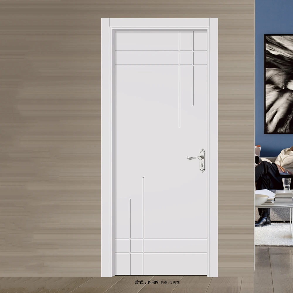 Peint blanc en bois chambre conception de la porte hdf stratifié ...