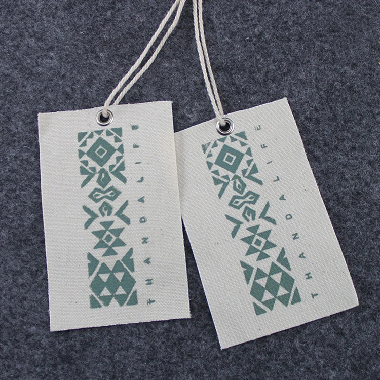 Customized Printed Cotton Canvas Fabric Hang Tag For Clothing Buy