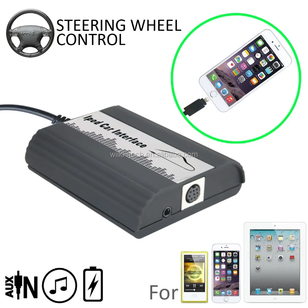 IPod iPad iPhone 4 5 6 Interface Lightning adaptador 6+6 para toyota radio original