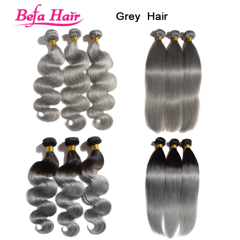 Brazilian Ombre Color Hair,Sew In Human Hair Weave 1b Grey Ombre Hair,Mixed  Gray Human Hair Weave For Black Woman - Buy Gray Hair Weave,Grey Human Hair  Weaving,Human Hair Weaving Product on 