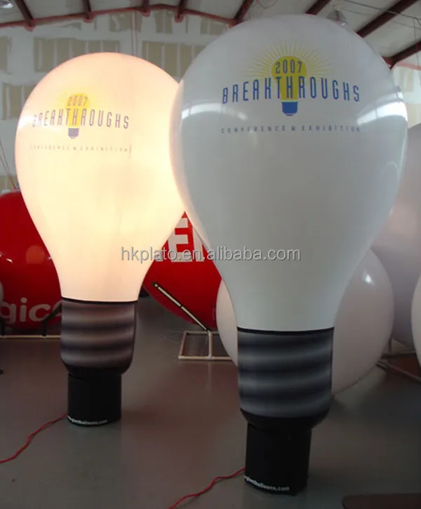 Wholesale Giant Inflatable Lamp Shape Bulb,Inflatable White Lighting Bulb Model,Inflatable Light