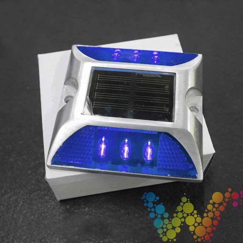 3m Cat Eye Reflector Solar Safety Flashing Light Road Stud Blue With Ce