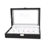 Wholesale 12 Slots Upside Glass Empty Pocket Watch display Case
