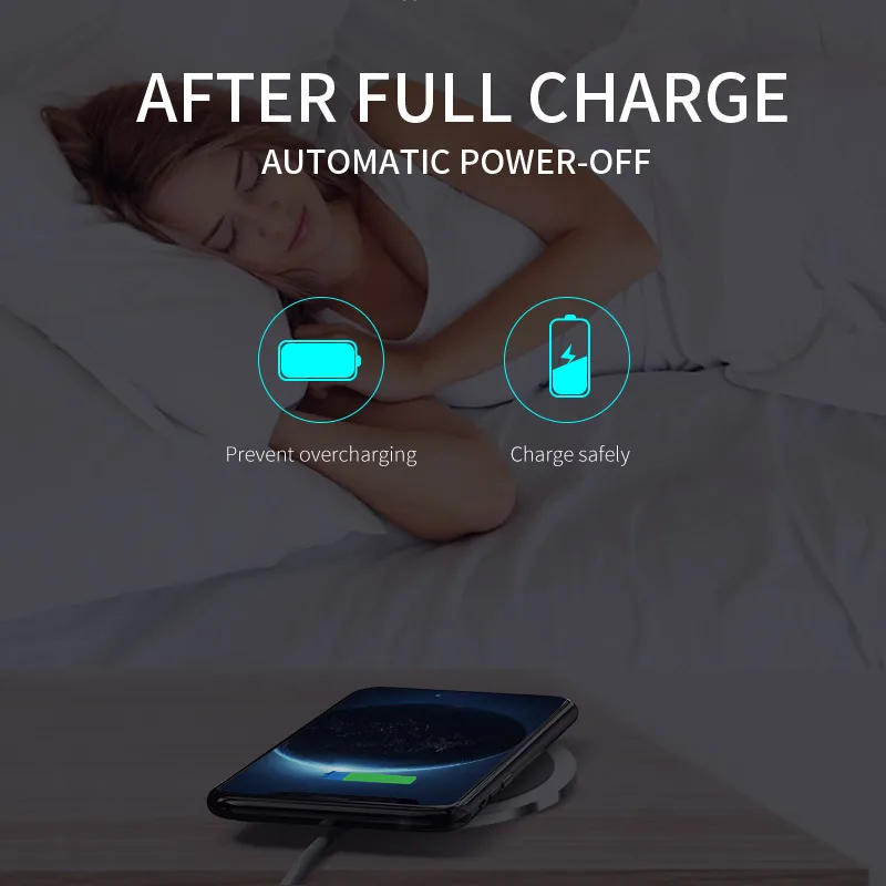 KAKU new 2018 qi charger 10 w zinc alloy fast x10 wireless charging pad charger