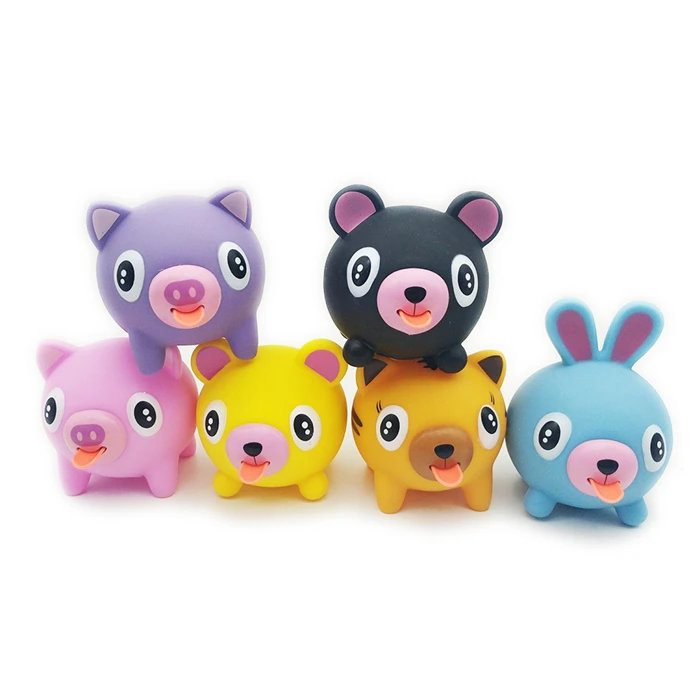 Kawaii Animal Stress Relief Funny Toy Pvc Squeeze Animals Popping
