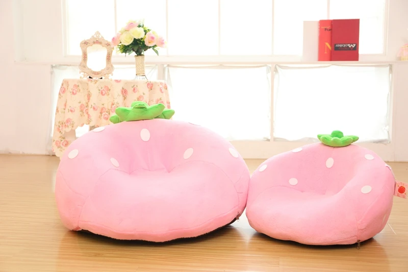 1pcs 52cm Small Round Pink Strawberry Sofa Girl Birthday Gift