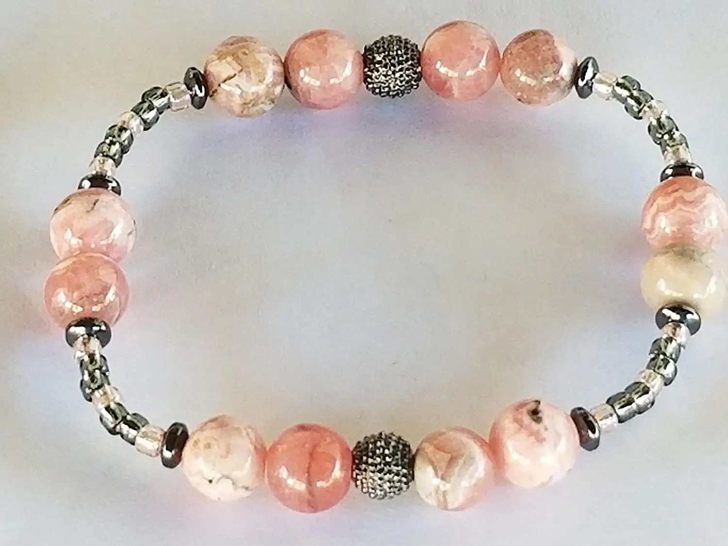 Rhodocrosite Bracelets Bracelets for Women Gemstone Bracelets Womens Bracelets Boho Bracelets Precious Beaded Bracelets Seed Bead Bracelets
