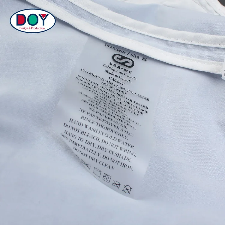 Custom Printed Instruction Logo Clear Semitransparent Soft Tpu Washing