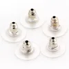 Promotional brass rubber earring back stoppers, ear post nut with bullet