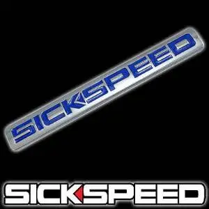 CHROME//BLUE METAL DOHC ENGINE RACE MOTOR SWAP EMBLEM BADGE FOR TRUNK HOOD DOOR A