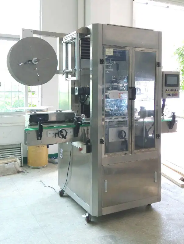 Automatic Pvc Pet Shrink Sleeve Label Labeling Machine For Wrapping Plastic Aluminium Bottle Tamper Evident Band Seal