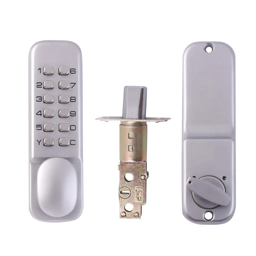 Mechanical Pushbutton Keyless Digital Keypad Door Lock With Tubular
