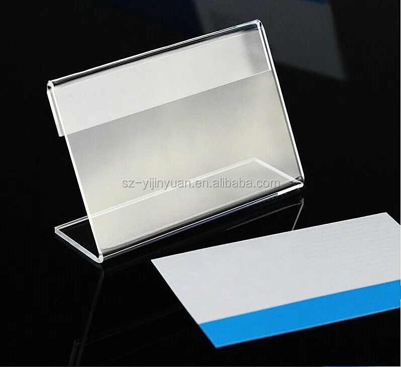Tabletop Mini Acrylic Price Tag Display Holder Wholesale L Shape Cheap