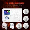 High quality Smoke Fire security Alarm system WIFI+GSM/3G+Smoke detector+Gas detector+Panic button+110DB Siren BL-6600