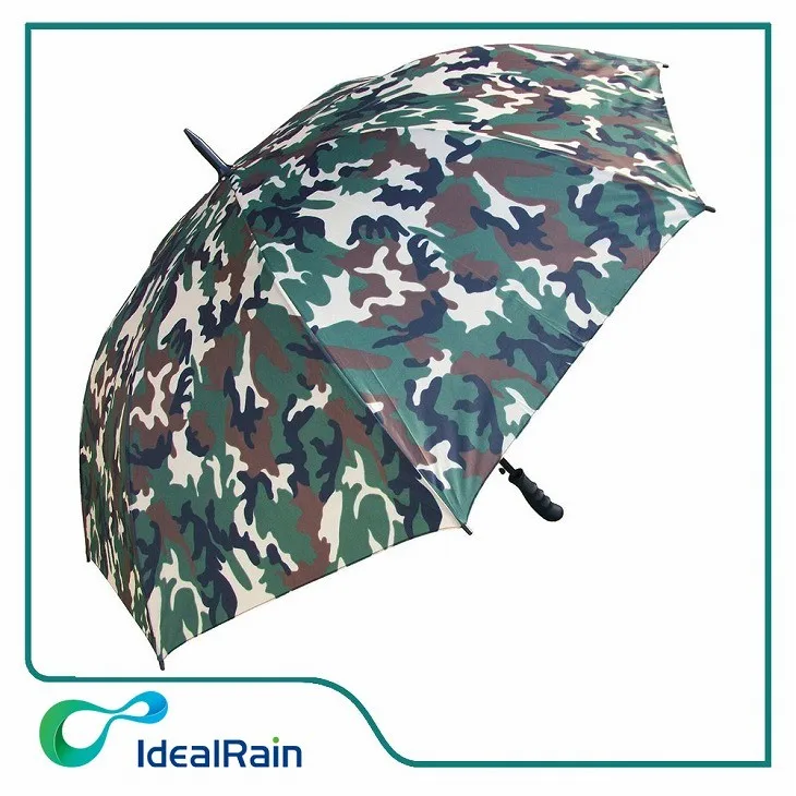 Camouflage Print Army Green Umbreakable Mens Walking Umbrella - Buy ...