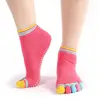 Yoga Toe Socks Acrylic Non-Slip Pilates Girl Ladies 5 Toe Exercise Dance Sport Socks