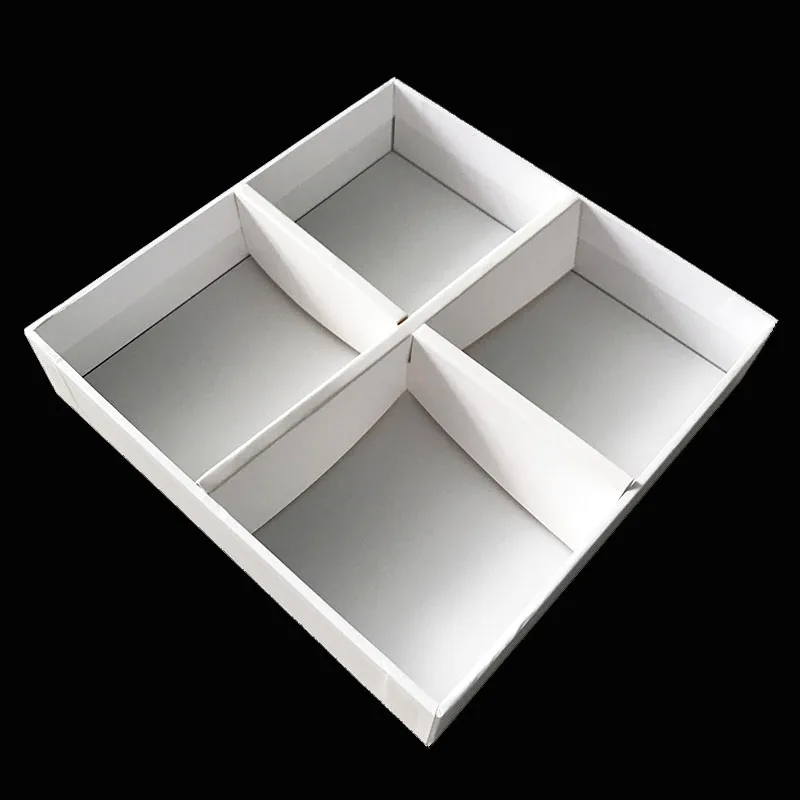 White cardboard cake packaging box, logo printing box packaging design for cake