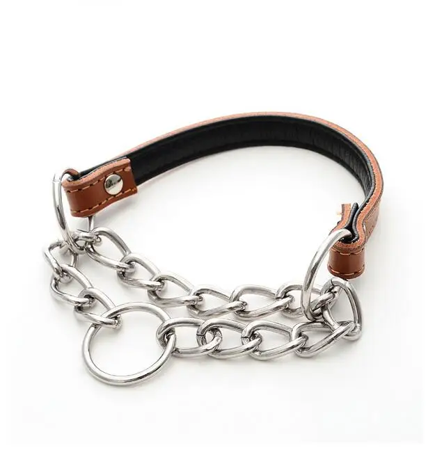 chain and leather dog collars