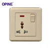 Easy Installation Universal 3 Pin Electric Wall Switched Socket with Indicator