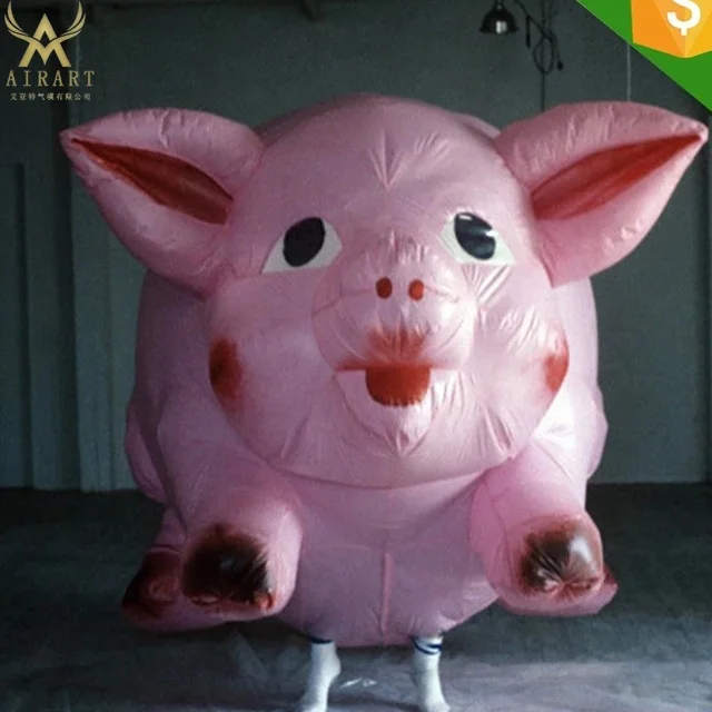Lovely Fat Costume Inflatable Pig Costume,Animal Adult Display Dress