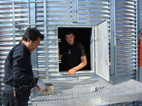 Flat bottom 10000ton grain pellets storage silos