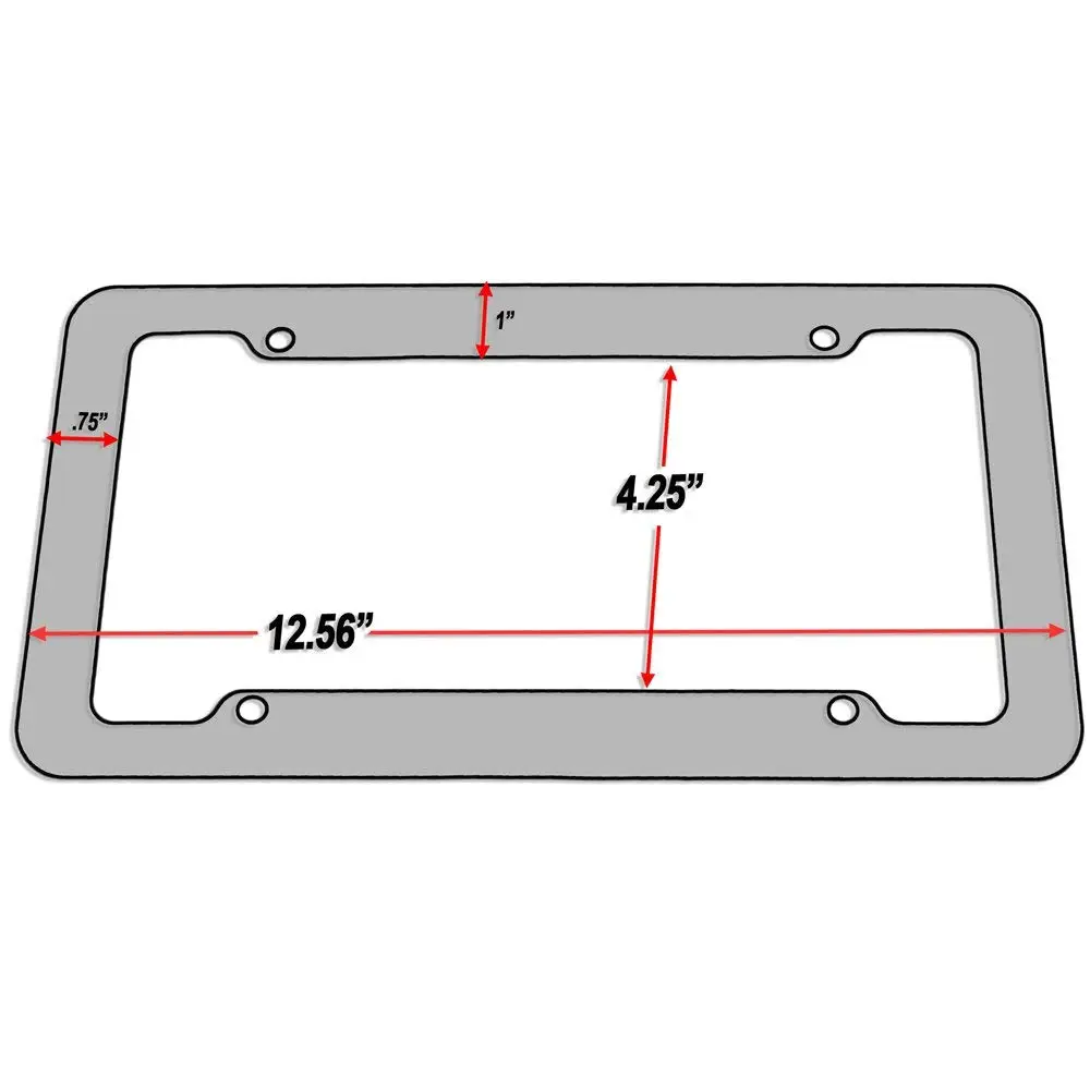 100% Brand New High Quality Printed Carbon Fiber License Plate Frames ...