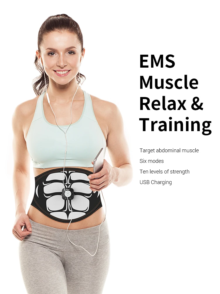 Electronic Wireless Muscle Toner and Abs Stimulator EMS Abdominal Trainer