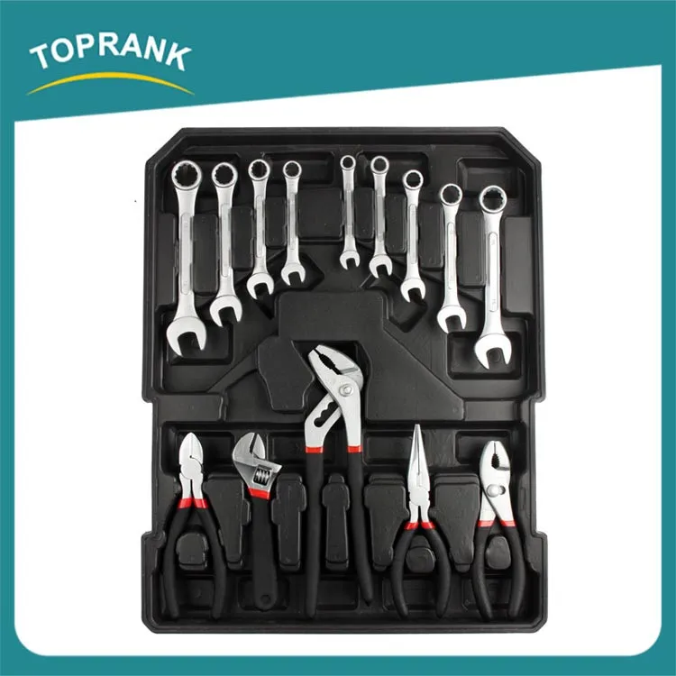 Toprank High Quality 599pcs Tool Box Trolley Germany Design Hand Tool Sets Combination Household