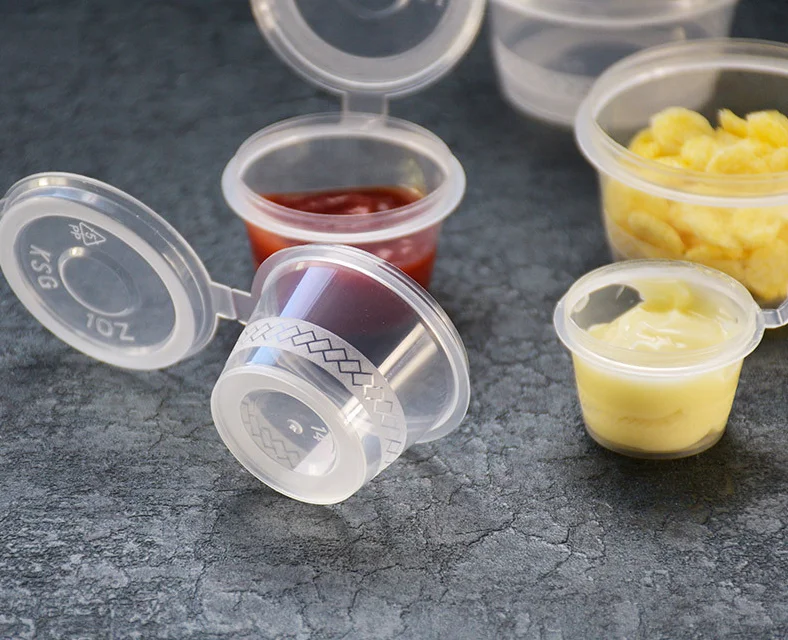 Factory Price 0.5oz 1oz 2oz Pp Sauce Cups Salad Dressing Cups