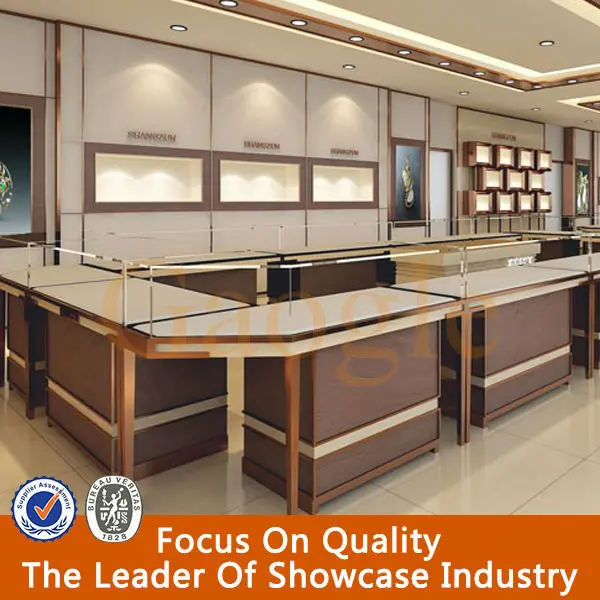 Wooden Jewelry Store Furniture Display Decorative Design For