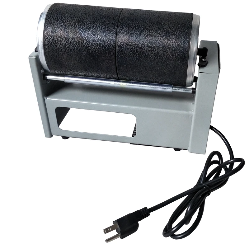 6 Lb 120v Dual Rubber Drum Rotary Rock Tumbler Used As Glass Wet