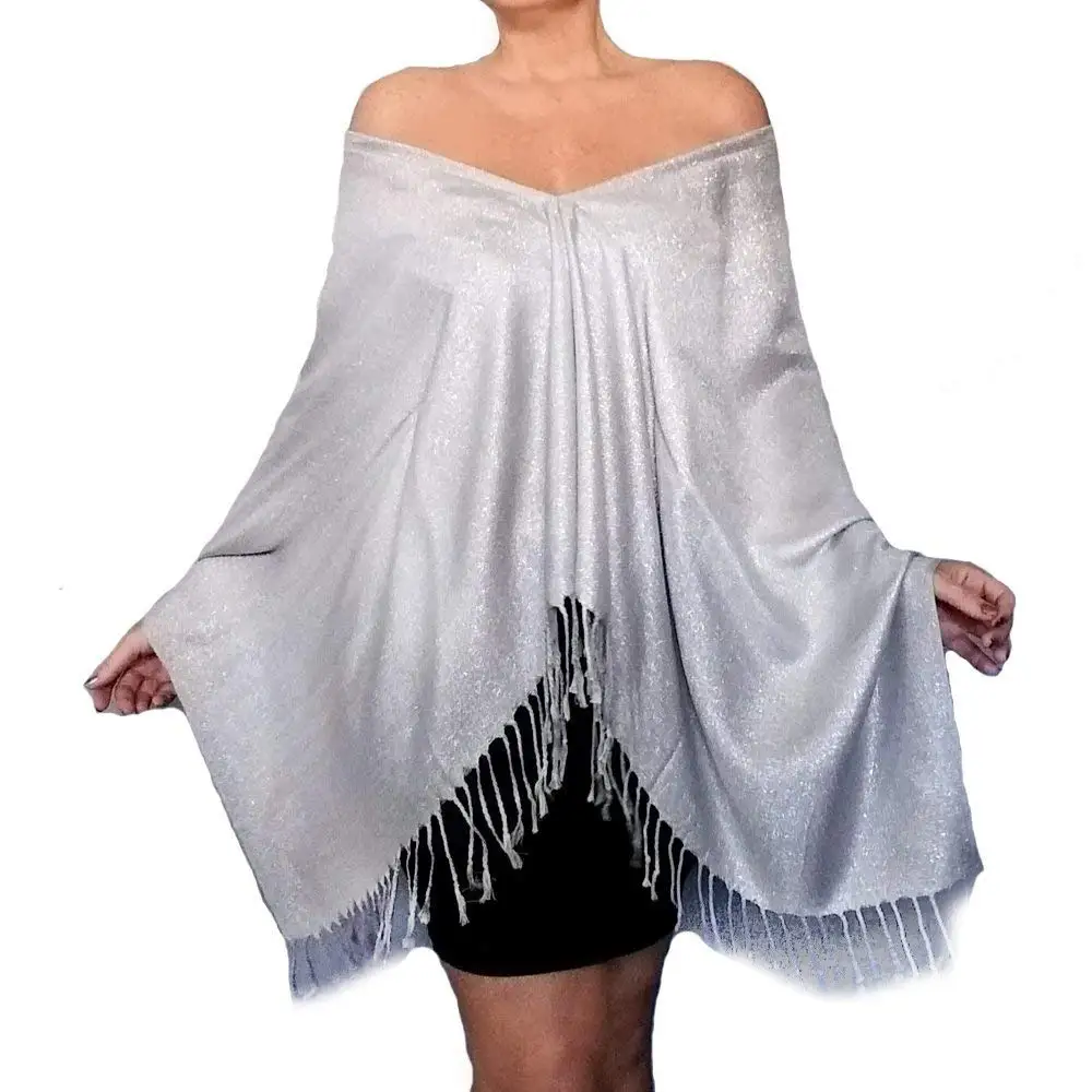 silver grey wrap for wedding