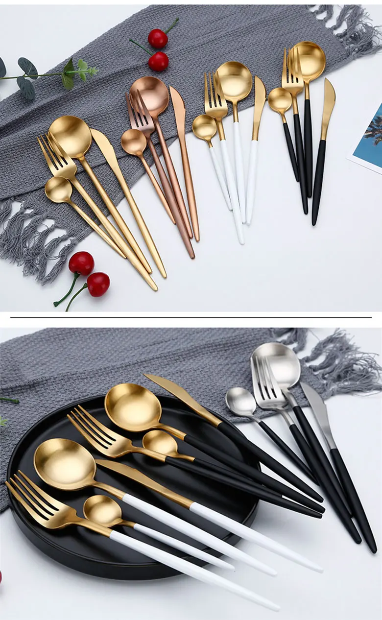 wholesale 热餐刀叉子勺子 wester 厨房餐具不锈钢家庭派对晚餐餐具餐