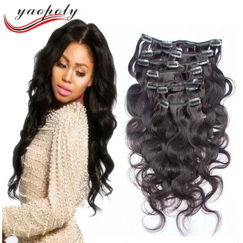 hair extensions human hair clip in cheap