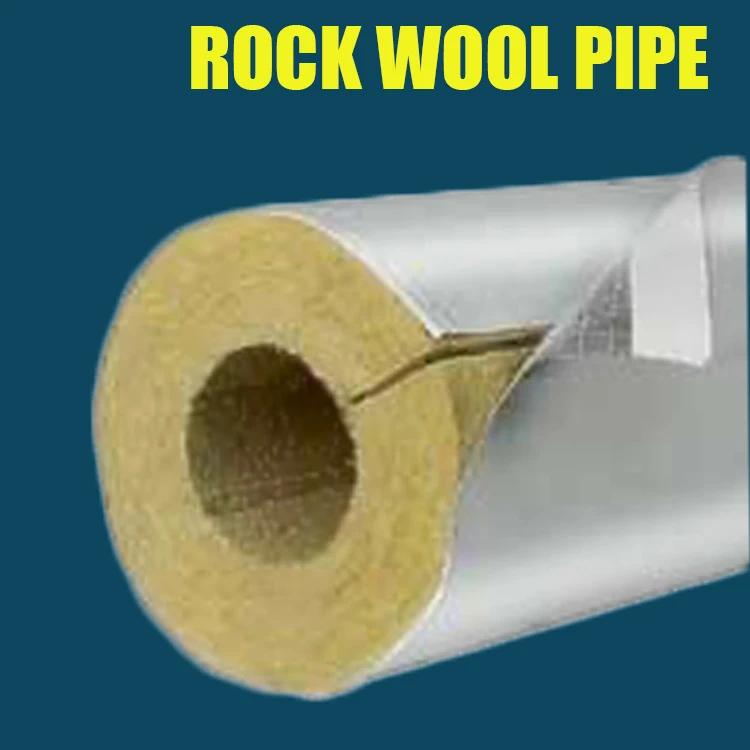 Waterproof Pipe Sound Insulation Rock Wool Pipe Cover Industrial Used