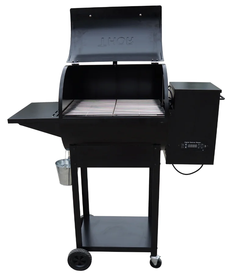 Wood Pellet Charcoal Smokers Bbq Barbecue Grills With Rolling Cart