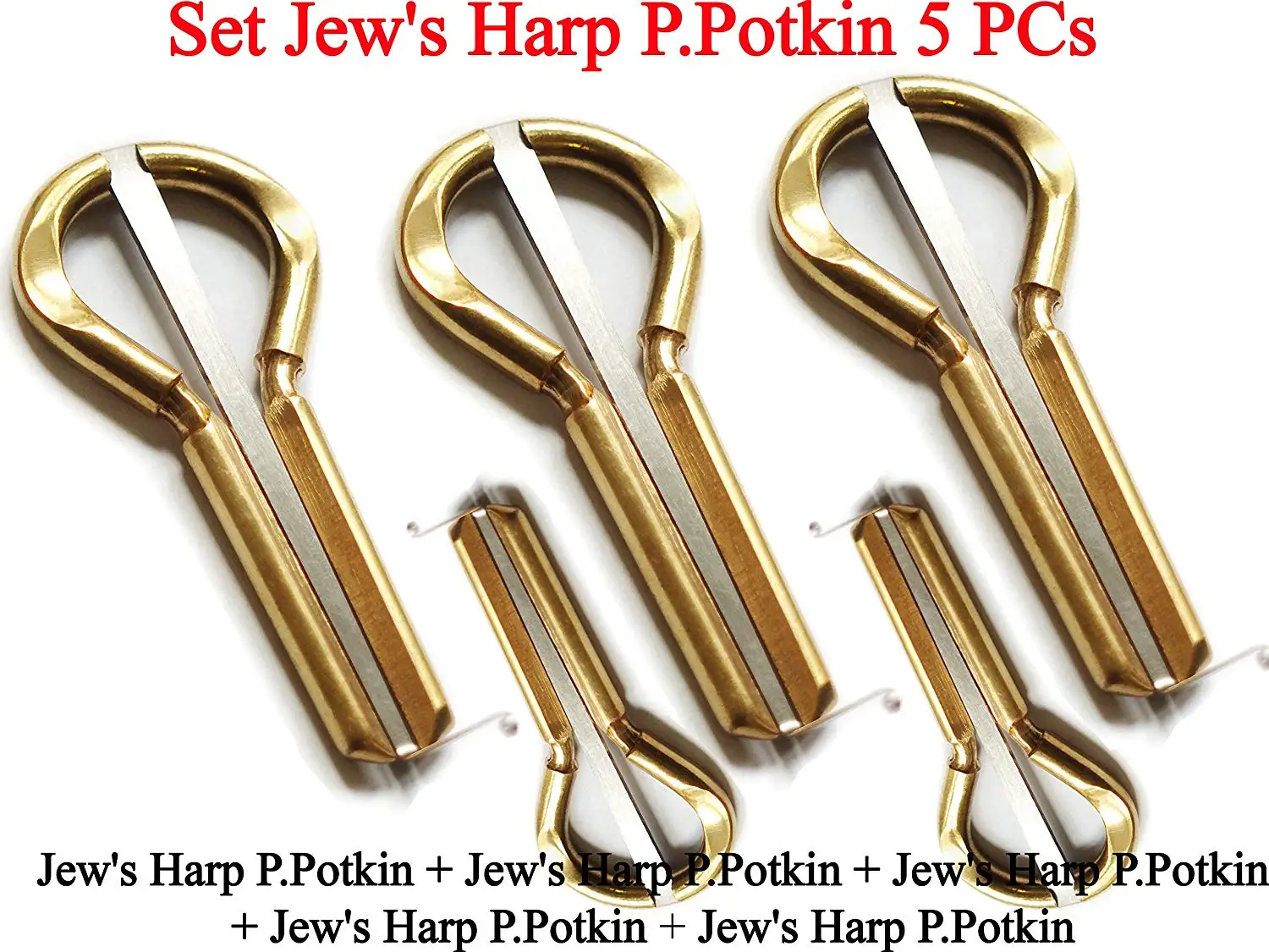 Jew/'s Harp by P.Potkin in a Dark Wooden Case Mouth Musical Instrument