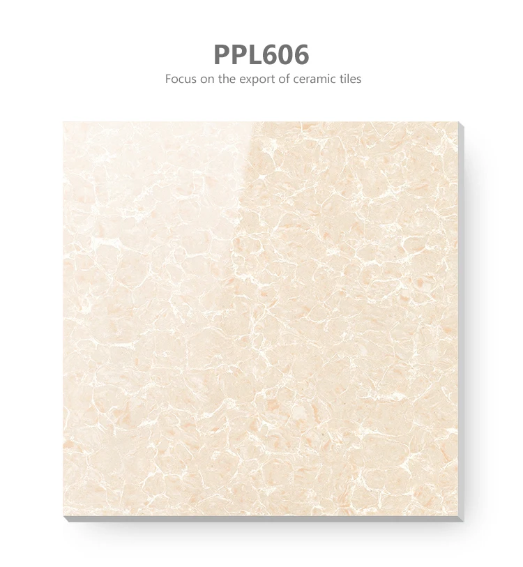 China porcelain high gloss surface floor tiles beige flooring 600x600 polished cream color vitrified tile