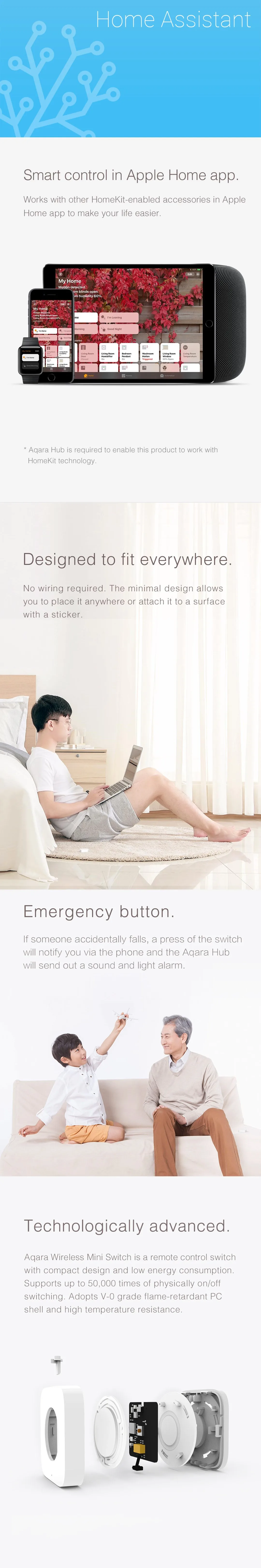 Aqara smart home new products aqara wireless mini switch reset - ANKUX.COM
